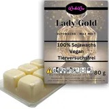 WonderWax Duftwachs Wax Melts für Duftlampe, 6 Würfel Duftmelt Wachsmelt Sojawachs Duftwachswürfel für Raumdüfte, Wachs mit Duftöl Indoor Melts Duftwachs für Aromalampe Lady Gold