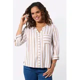 Casual Looks Funktionsbluse camel-weiß-gestreift 38