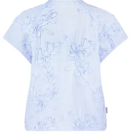Betty & Co Hemdbluse mit Stickerei Blau/Weiß 44