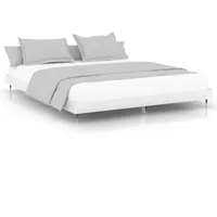 VidaXL Bettgestell Weiß 200x200 cm Holzwerkstoff