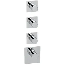 Herzbach Logic XL Duschthermostat eckig für 3 Verbraucher Chrom 11.523010.1.01
