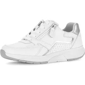 Gabor Rollingsoft Damen Sneaker Low Weiß/Silber 40