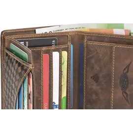 GREENBURRY Racing Collection Bristol Herren Geldbörse RFID braun