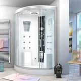 AcquaVapore Dusche Duschkabine D26-EH-EA Duschtempel Sauna 130x130 cm OHNE 2K ScheibenVersiegelung