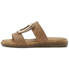 VIVANCE Pantolette Damen Braun/Goldfarben 42