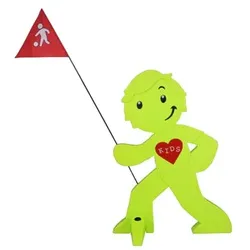 BEACHTREKKER Streetbuddy Warnfigur für mehr Kindersicherheit - grün