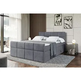 altdecor Boxspringbett ARDENI-Z KING - 160x200 - H3/H4 - Dunkelgrau