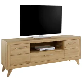 vogl möbelfabrik Lowboard VOGL MÖBELFABRIK "1237", braun (eiche), B:171cm H:55cm T:42cm, Massivholz, Spanplatte, Sideboards, Lowboard, Massivholzfront, Breite ca. 171 cm, mit Softclose Funktion