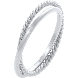 Elli Wickelring Klassik Fein Gedreht 925 Silber Ringe   Damen 