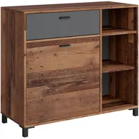 MID.YOU Sideboard Anthrazit, Braun, & 98x85x40 cm,