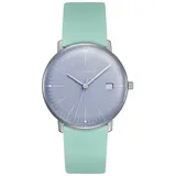 JUNGHANS max bill Damenuhr mit Lederband Hellgrün/Hellblau