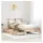 vidaXL Massivholzbett mit Regal 90 x 190 cm Kiefer natur beige