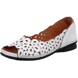Gemini Peeptoe Ballerinas für Damen, weiß, Größe 39 EU