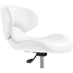 physa Rollhocker mit Lehne - 440 - 570 mm - 150 kg - Weiß