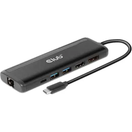 Club 3D USB Gen 1 Typ-C 8-in-1 MST Dual 4K 60Hz Display Travel Dock