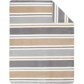 IBENA Jacquard Decke Wohndecke 150 x 200 cm Beige/Grau