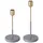 Boltze 2er- Set: Kerzenhalter "Telmo" in Gold/ Grau | Gr.: onesize