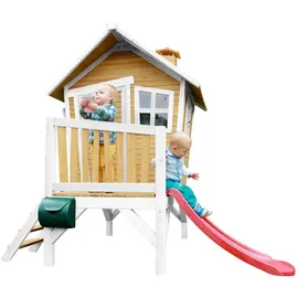 Axi Robin Spielhaus Braun, Weiß Holz, Kunststoff, Hemlocktanne, 264x203x177 cm EN 71, CE, FSC 100%, Outdoor Spielzeug, Spielhäuser