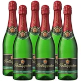 Rotkäppchen Sekt Flaschengärung Riesling trocken 6er Set (6 x 0,75l) – Premiumsekt deutscher Weine – perfekt zum Anstoßen/ besondere Momente/Geburtstage/ als Geschenk/ Mitbringsel