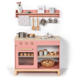 Musterkind Kinderküche Magnolia, Natur, Altrosa, Holz, Holzwerkstoff, 35.8x62x68.5 cm, EN 71, CE, Spielzeug, Kinderspielzeug, Kinderküchen