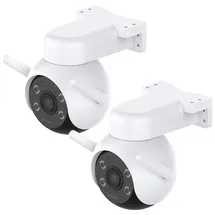 7links 2er-Set WLAN-Pan-Tilt-Outdoor-Kameras 2K