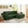 luma-home Dauerschlaf-Ecksofa Federkern Schlafsofa Couch Bettkasten ausziehbar Cord Grün & 15156 - Grün