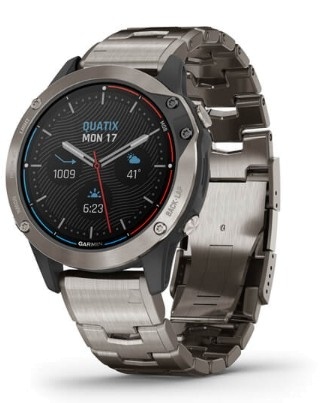  quatix 6 Titanium Titangrau mit Titanarmband 