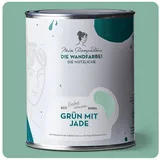 MissPompadour Wandfarbe Grün mit Jade - abwaschbare Wandfarbe mit hoher Deckkraft 1 L, scheuerbeständig und wasserbasiert grün