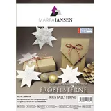 MarpaJansen Papierstreifen für Fröbelsterne - (2 x 60 cm, 60 Streifen, 115 g/m2) - Transparentpapier - Kristallsterne