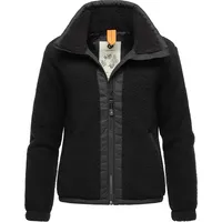 Ragwear Sweatjacke "Nordicka", Damen, Gr. XXXL(46), schwarz, Fleece, Obermaterial: 100% Polyester.