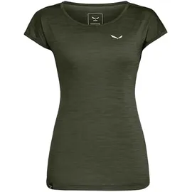 Salewa Puez Melange Dry ́ton Kurzarm-t-shirt - Dark Olive Melange - S