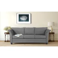 3-Sitzer HOME AFFAIRE "Pajero", grau (hellgrau), B:226cm H:87cm T:89cm, Spaltleder;Kunstleder SOFTLUX;NaturLEDER (echtes Rindsleder), Sofas, mit Knopfheftung an den Armlehn-Innenseiten, Keder