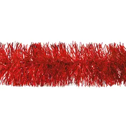 3m Weihnachtsgirlande 10cm Lamettagirlande Weihnachtsbaumgirlande Dekogirlande Weihnachten Christbaumgirlande Lametta Girlande Fasching Rot