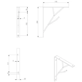 SOTech Regalkonsole RK13 20 kg 1-tlg. Schwarz