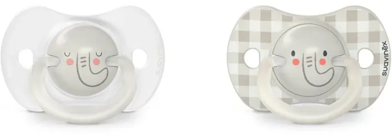 Suavinex Night & Day Physiological 6-18 m Schnuller Grey Elephant 2 St.