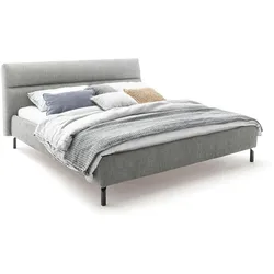 KAWOLA Bett REMO Polsterbett Stoff hellgrau 160x200cm
