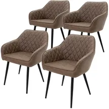 ML DESIGN modern liv Esszimmerstuhl Kunstleder braun 4er Set