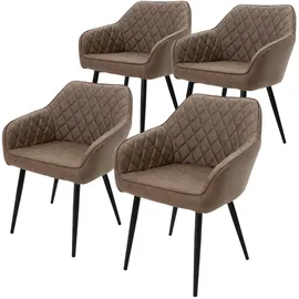 ML DESIGN modern liv Esszimmerstuhl Kunstleder braun 4er Set