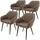 ML DESIGN modern liv Esszimmerstuhl Kunstleder braun 4er Set