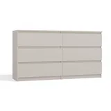 Topeshop Malwa M6 140 Farbe: Beige Schrank für Dokumente, Kleinigkeiten Ideal für Wohnzimmer, Schlafzimmer, Kinderzimmer, Jugendzimmer