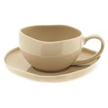 Almina Wave Biscuit Kaffeeservice 12-tlg. beige/braun
