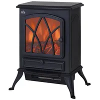 autolock Elektrokamin Elektrokamin Standkamin mit LED Flammeneffekt 1000W/2000W, Dekokamin Elektrisch Kaminfeuer Kaminofen schwarz