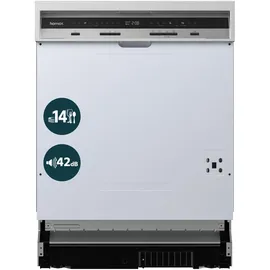 Homex DWSI601442A Geschirrspüler (teilintegrierbar, 598 mm, Silber)