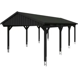 Einzelcarport SKANHOLZ "Fichtelberg", grau (anthrazit), H: 326cm, Carports