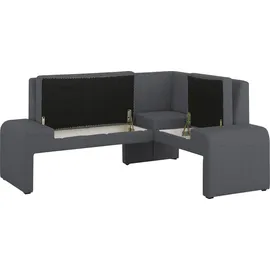 Home Affaire Bologna 180 x 84 x 140 cm Struktur grob langer Schenkel links dunkelgrau