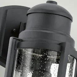 Licht-Erlebnisse Wandaußenleuchte LERA Schwarz Kunststoff-Verbundwerkstoff Regenglas 1x E27 max. 60W LE57473