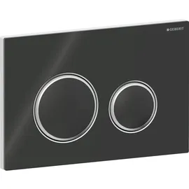 Geberit Sigma50 Betätigungsplatte rund schwarzchrom/schwarz