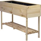 Dobar Hochbeet XL 117 x 40 x 78 cm Natur