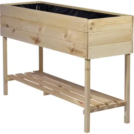 Dobar Hochbeet XL 117 x 40 x 78 cm Natur