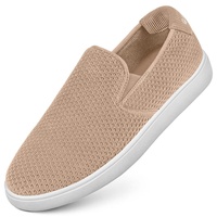 GIESSWEIN Wood Slip On Sneakers Damen Bootsschuhe - Bequeme Slipper - Ballerinas Damen sportlich - Stoffschuhe Sommer - Stoff-Turnschuhe - Loafer, 39 EU, Sandmelé - 39 EU